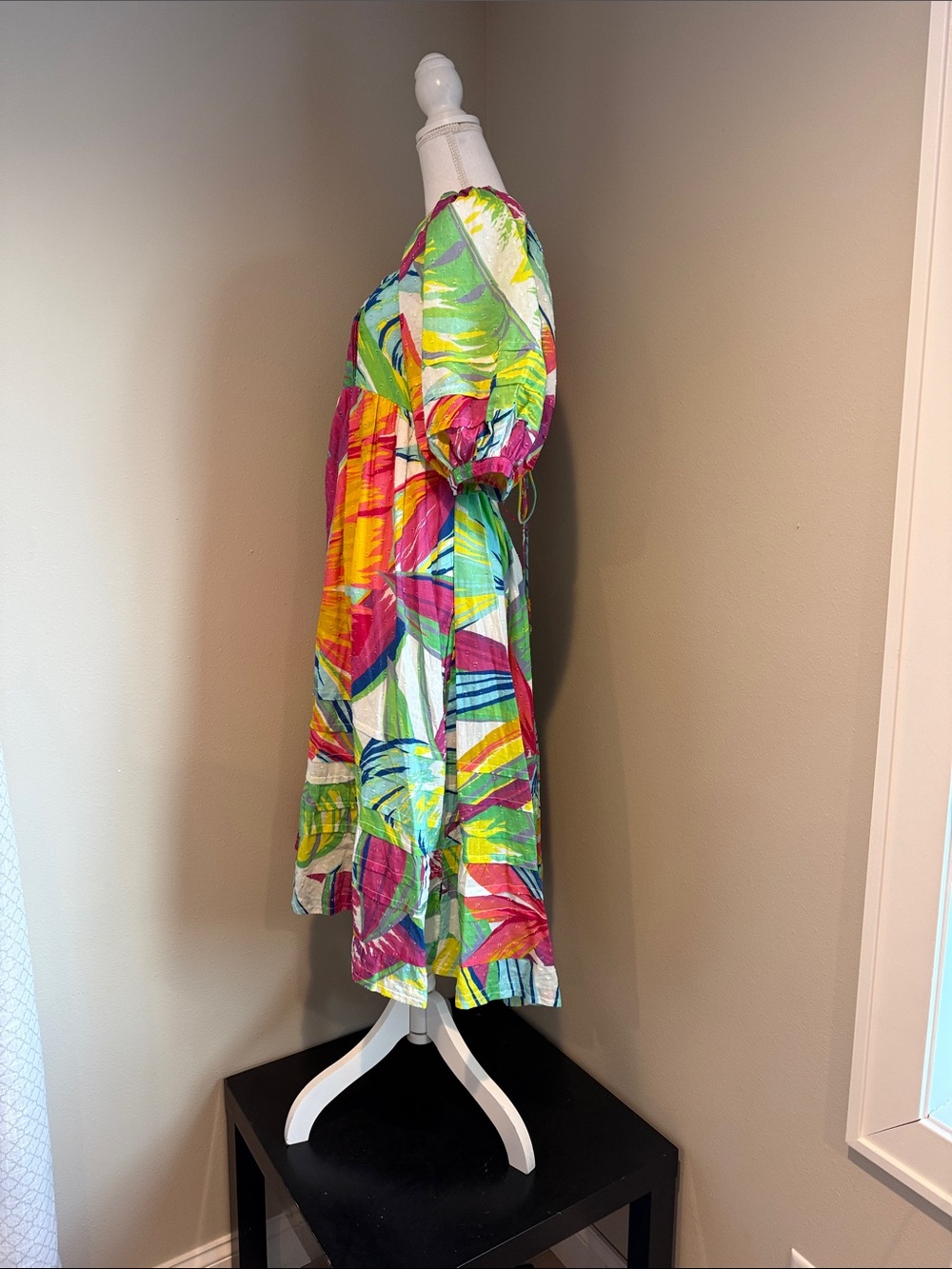 Farm Rio | Rainbow Leaves Midi Dress | XL - Picture 5 of 10